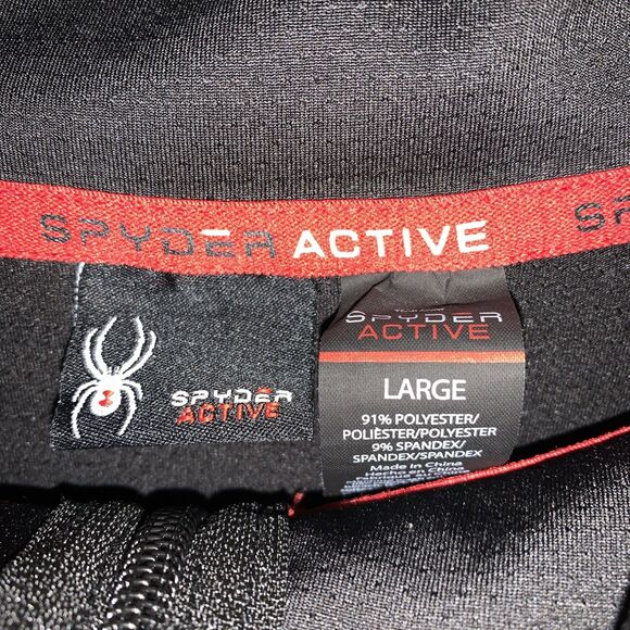 Spyder Active Women Lightweight Quarter Zip Pullover Sweatshirt Size L Black - Picture 2 of 6